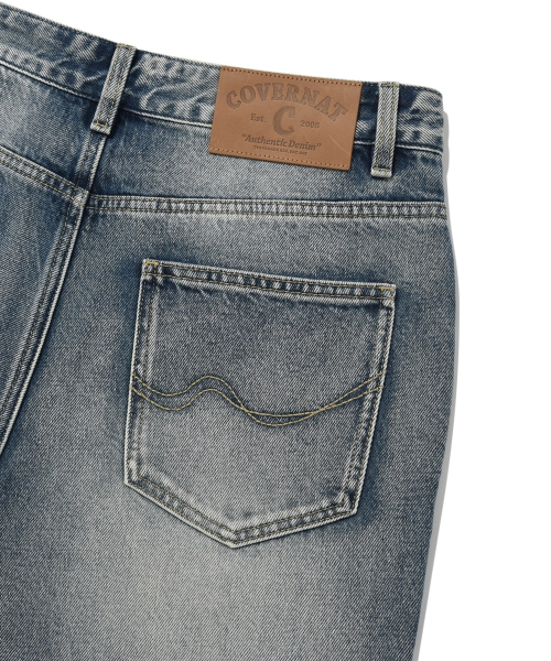 COVERNAT(カバーナット)の「デニムレギュラーダブルニーパンツブルー(デニムパンツ・レディース・その他・SMALL/X-LARGE/LARGE)」の10枚目の写真