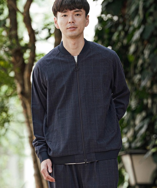 CALL&RESPONSE（コールアンドレスポンス）の「mj11302- MA1ブルゾン-グレンチェック(261-1103-05)（MA-1・メンズ・ネイビー・5/4/2）」の3枚目の写真