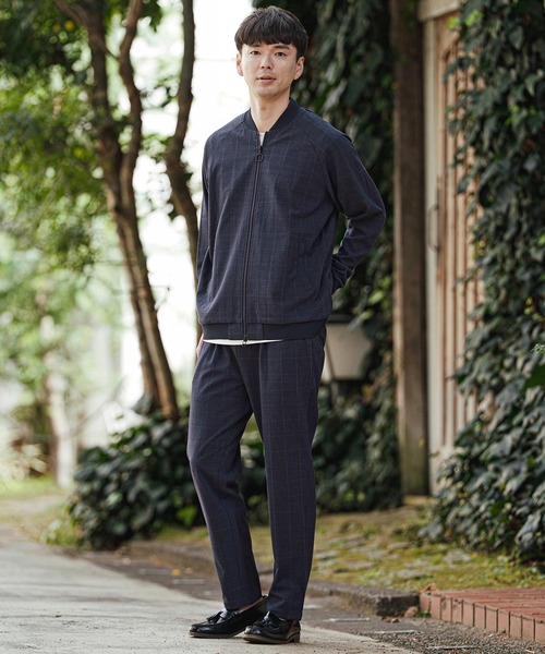 CALL&RESPONSE（コールアンドレスポンス）の「mj11302- MA1ブルゾン-グレンチェック(261-1103-05)（MA-1・メンズ・ネイビー・5/4/2）」の7枚目の写真