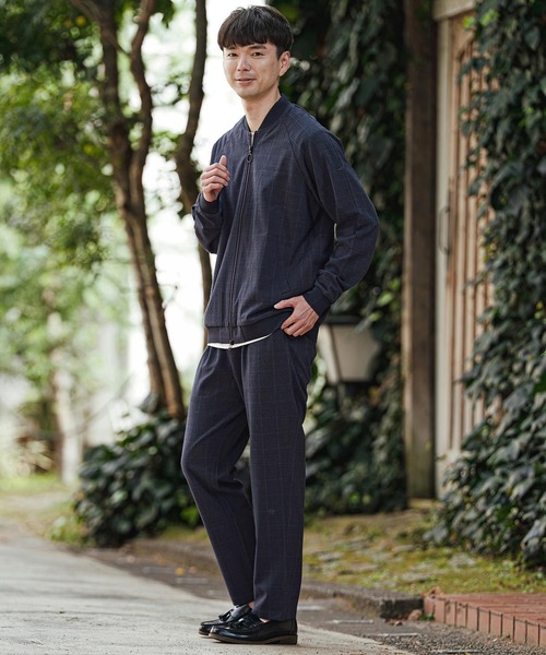 CALL&RESPONSE（コールアンドレスポンス）の「mj11302- MA1ブルゾン-グレンチェック(261-1103-05)（MA-1・メンズ・ネイビー・5/4/2）」の8枚目の写真