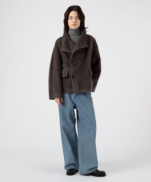 GALERIE VIE（ギャルリー ヴィー）の「スーリーアルパカシャギー ハイネックオーバルコート（その他アウター・レディース・チャコールグレー・FREE）」の2枚目の写真