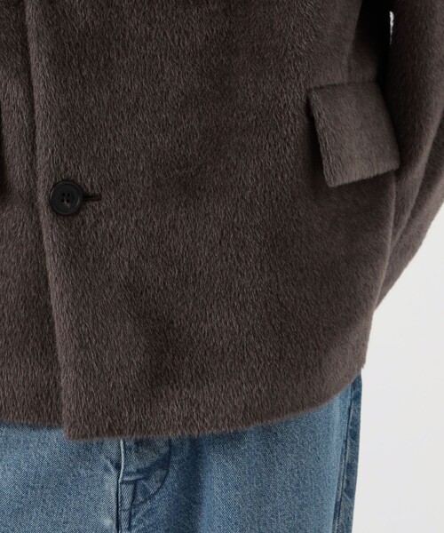 GALERIE VIE（ギャルリー ヴィー）の「スーリーアルパカシャギー ハイネックオーバルコート（その他アウター・レディース・チャコールグレー・FREE）」の12枚目の写真