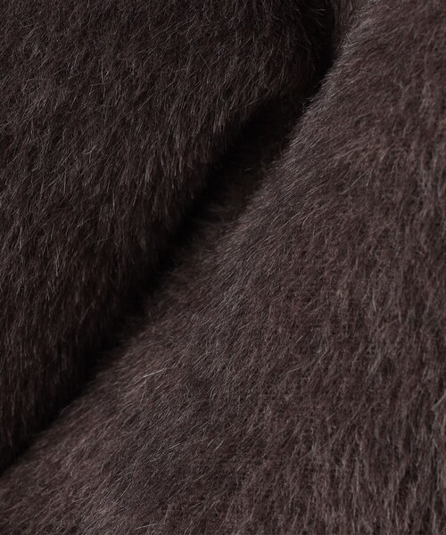 GALERIE VIE（ギャルリー ヴィー）の「スーリーアルパカシャギー ハイネックオーバルコート（その他アウター・レディース・チャコールグレー・FREE）」の13枚目の写真