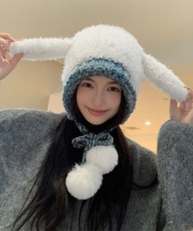 ニットキャップ/ビーニー キャップ ウサギ」に該当する帽子