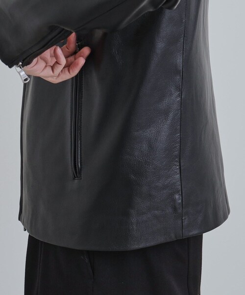 tk.TAKEO KIKUCHI（ティーケータケオキクチ）の「【本革】ラムレザーシングルライダース（ライダースジャケット・メンズ・ブラック・04/03/02/01）」の16枚目の写真