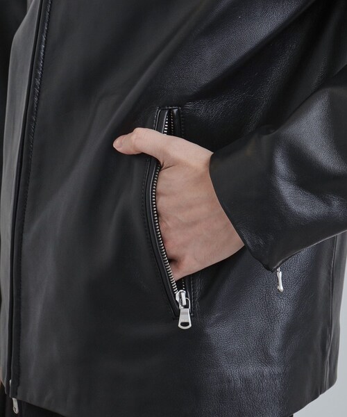 tk.TAKEO KIKUCHI（ティーケータケオキクチ）の「【本革】ラムレザーシングルライダース（ライダースジャケット・メンズ・ブラック・04/03/02/01）」の17枚目の写真