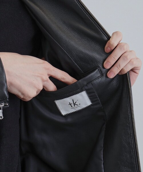 tk.TAKEO KIKUCHI（ティーケータケオキクチ）の「【本革】ラムレザーシングルライダース（ライダースジャケット・メンズ・ブラック・04/03/02/01）」の19枚目の写真