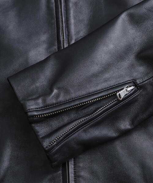 tk.TAKEO KIKUCHI（ティーケータケオキクチ）の「【本革】ラムレザーシングルライダース（ライダースジャケット・メンズ・ブラック・04/03/02/01）」の5枚目の写真