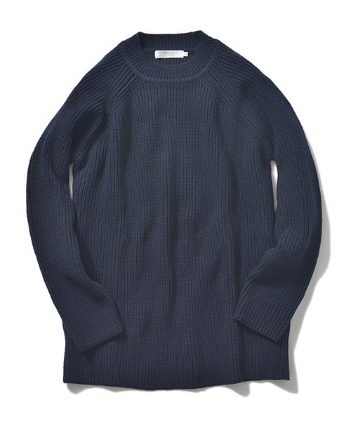 BEAMS LIGHTS Men's(ビームスライツ メンズ)の「BEAMS LIGHTS / 畦編みクルーネックニット(ニット/セーター・メンズ・オフホワイト/ベージュ/ネイビー・LARGE/MEDIUM/SMALL)」の1枚目の写真