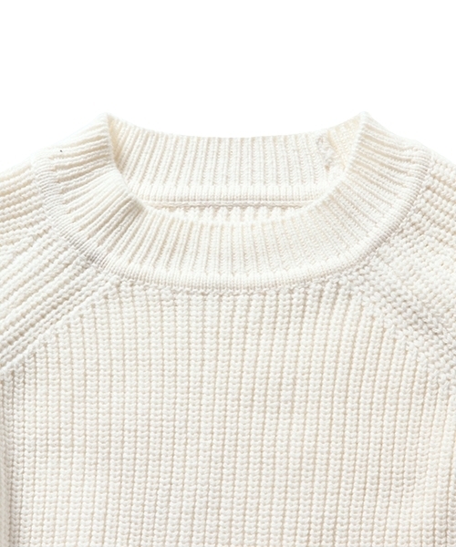 BEAMS LIGHTS Men's(ビームスライツ メンズ)の「BEAMS LIGHTS / 畦編みクルーネックニット(ニット/セーター・メンズ・オフホワイト/ベージュ/ネイビー・LARGE/MEDIUM/SMALL)」の5枚目の写真