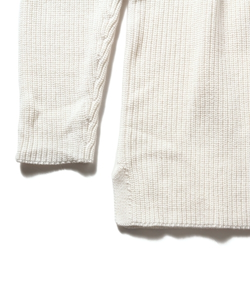 BEAMS LIGHTS Men's(ビームスライツ メンズ)の「BEAMS LIGHTS / 畦編みクルーネックニット(ニット/セーター・メンズ・オフホワイト/ベージュ/ネイビー・LARGE/MEDIUM/SMALL)」の6枚目の写真