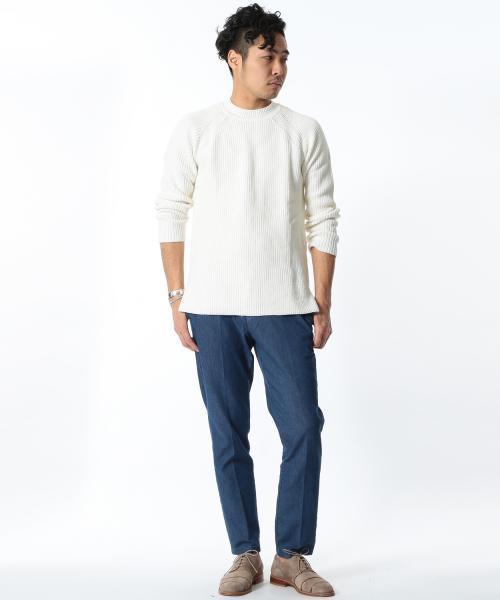 BEAMS LIGHTS Men's(ビームスライツ メンズ)の「BEAMS LIGHTS / 畦編みクルーネックニット(ニット/セーター・メンズ・オフホワイト/ベージュ/ネイビー・LARGE/MEDIUM/SMALL)」の21枚目の写真
