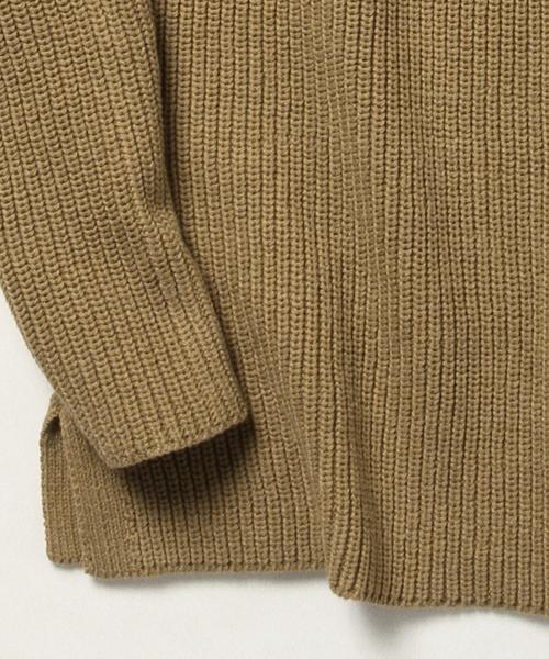 BEAMS LIGHTS Men's(ビームスライツ メンズ)の「BEAMS LIGHTS / 畦編みクルーネックニット(ニット/セーター・メンズ・オフホワイト/ベージュ/ネイビー・LARGE/MEDIUM/SMALL)」の9枚目の写真