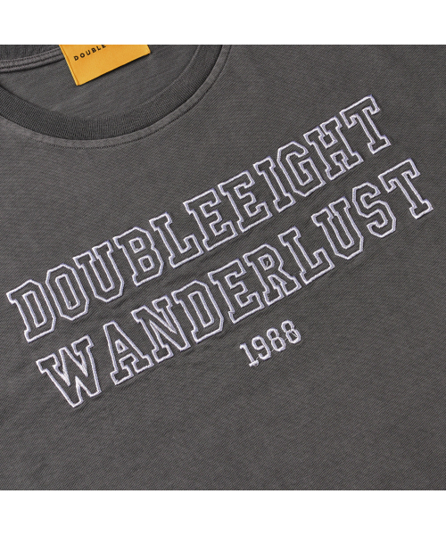 DOUBLE EIGHT(ダブルエイト)の「ワンダラス刺繍ピグメント半袖オーバーフィット(チャコール)(Tシャツ/カットソー・メンズ・チャコール・FREE)」の3枚目の写真