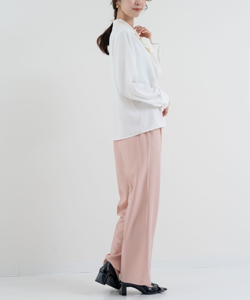 ANNA LUNA(アンナルナ)の「【ANNA LUNA】オケージョン にも◎きれいめもカジュアルも叶える 2WAY ブラウス(シャツ/ブラウス・レディース・オフホワイト/ブラック/ベージュ・MEDIUM)」の6枚目の写真
