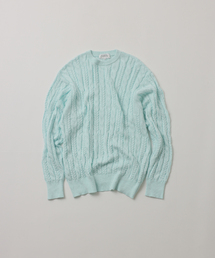 【FOLL / フォル】superfine cotton cable sweater