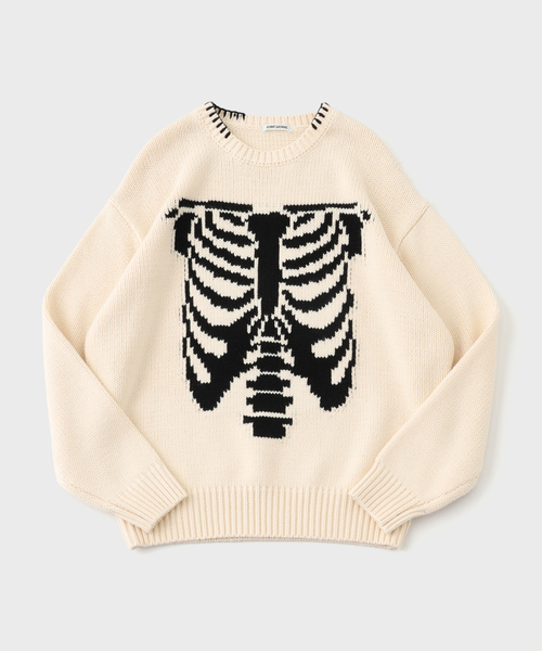 JOINT WORKS（ジョイントワークス）の「J ビッグモチーフ ヘビーニット（ニット/セーター・メンズ・ブラック/アイボリー/ブラック系その他・MEDIUM/LARGE）」の10枚目の写真