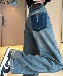 NoBelle（ノベル）の「ハイウエストストレートデニムパンツ（デニムパンツ）」