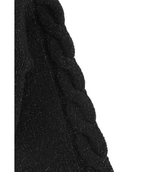 ALEXIA STAM（アリシアスタン）の「Sparkle Two-Way Knit Cardigan /2way ラメニットカーディガン（カーディガン/ボレロ・レディース・グレイッシュベージュ/ブラック/ホワイト・FREE）」の4枚目の写真