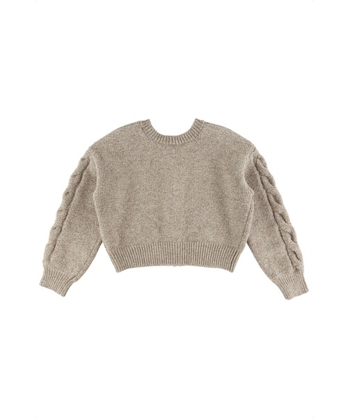 ALEXIA STAM（アリシアスタン）の「Sparkle Two-Way Knit Cardigan /2way ラメニットカーディガン（カーディガン/ボレロ・レディース・グレイッシュベージュ/ブラック/ホワイト・FREE）」の6枚目の写真