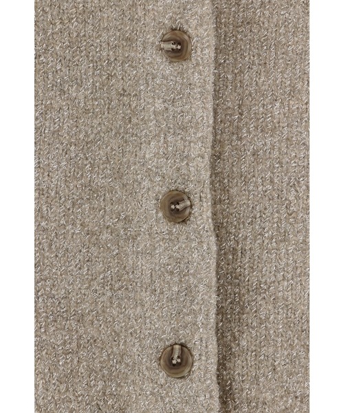 ALEXIA STAM（アリシアスタン）の「Sparkle Two-Way Knit Cardigan /2way ラメニットカーディガン（カーディガン/ボレロ・レディース・グレイッシュベージュ/ブラック/ホワイト・FREE）」の7枚目の写真