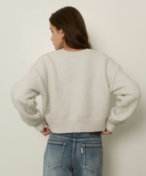 ALEXIA STAM（アリシアスタン）の「Sparkle Two-Way Knit Cardigan /2way ラメニットカーディガン（カーディガン/ボレロ・レディース・グレイッシュベージュ/ブラック/ホワイト・FREE）」の13枚目の写真