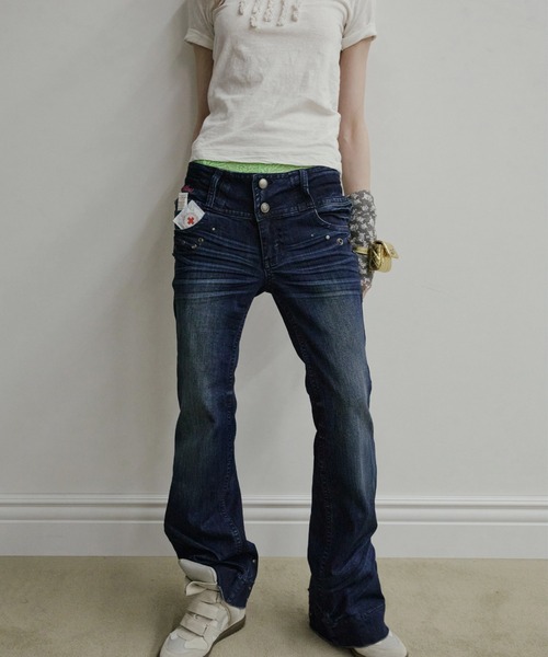 ゆゆ様SCULPTOR Whiskered Bootcut Denim DIY Bootcut Denim（デニムパンツ）｜SCULPTOR（スカルプター）の