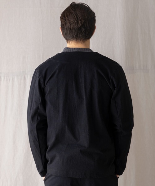Jackman(ジャックマン)の「Stretch Collarless JK(ノーカラージャケット・メンズ・ネイビー/ブラック・LARGE/MEDIUM)」の5枚目の写真