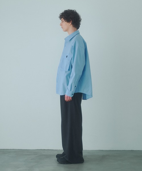 DOOPZ（ドープス）の「BOXY CARGO POCKET TECK SHIRT - ボクシーカーゴポケットテックシャツ（シャツ/ブラウス・メンズ・ブラック/グレー/ブルー・SMALL/MEDIUM/LARGE）」の16枚目の写真