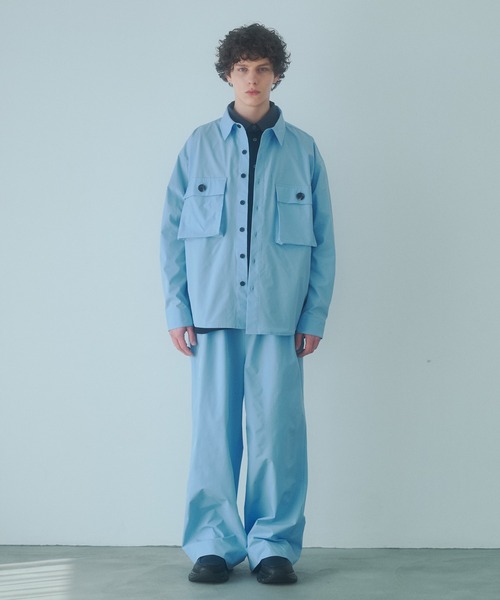 DOOPZ（ドープス）の「BOXY CARGO POCKET TECK SHIRT - ボクシーカーゴポケットテックシャツ（シャツ/ブラウス・メンズ・ブラック/グレー/ブルー・SMALL/MEDIUM/LARGE）」の19枚目の写真