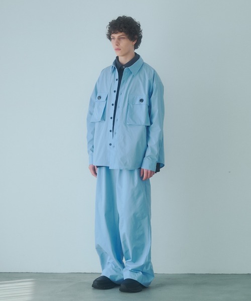 DOOPZ（ドープス）の「BOXY CARGO POCKET TECK SHIRT - ボクシーカーゴポケットテックシャツ（シャツ/ブラウス・メンズ・ブラック/グレー/ブルー・SMALL/MEDIUM/LARGE）」の20枚目の写真