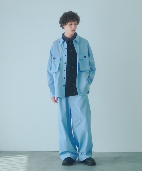 DOOPZ（ドープス）の「BOXY CARGO POCKET TECK SHIRT - ボクシーカーゴポケットテックシャツ（シャツ/ブラウス・メンズ・ブラック/グレー/ブルー・SMALL/MEDIUM/LARGE）」の21枚目の写真