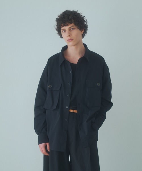 DOOPZ（ドープス）の「BOXY CARGO POCKET TECK SHIRT - ボクシーカーゴポケットテックシャツ（シャツ/ブラウス・メンズ・ブラック/グレー/ブルー・SMALL/MEDIUM/LARGE）」の22枚目の写真
