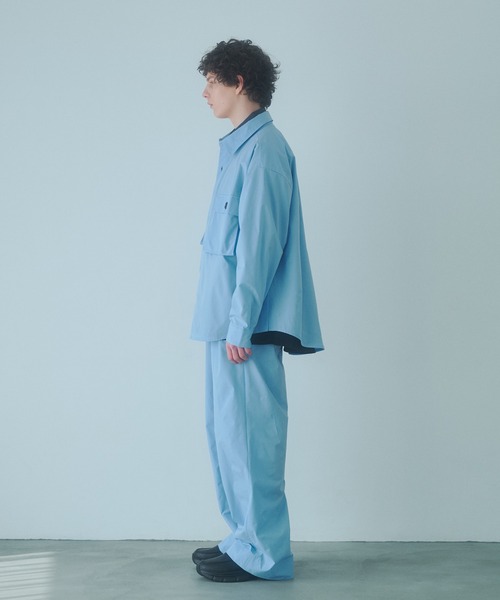 DOOPZ（ドープス）の「BOXY CARGO POCKET TECK SHIRT - ボクシーカーゴポケットテックシャツ（シャツ/ブラウス・メンズ・ブラック/グレー/ブルー・SMALL/MEDIUM/LARGE）」の7枚目の写真