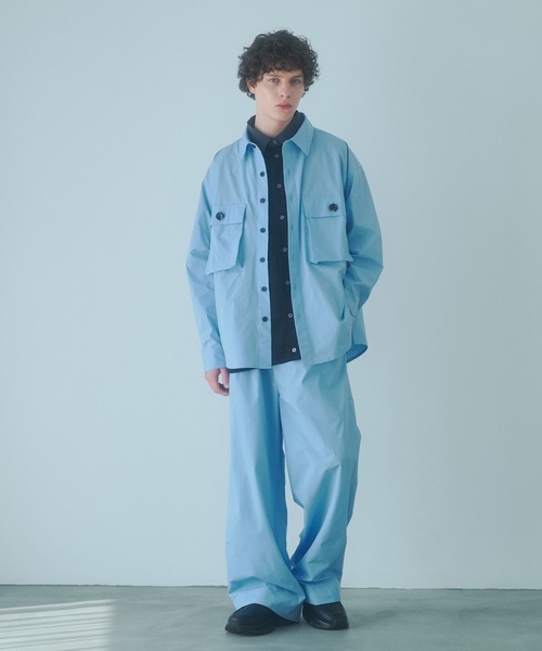 DOOPZ（ドープス）の「BOXY CARGO POCKET TECK SHIRT - ボクシーカーゴポケットテックシャツ（シャツ/ブラウス・メンズ・ブラック/グレー/ブルー・SMALL/MEDIUM/LARGE）」の5枚目の写真