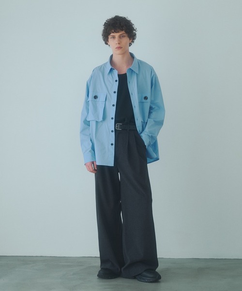 DOOPZ（ドープス）の「BOXY CARGO POCKET TECK SHIRT - ボクシーカーゴポケットテックシャツ（シャツ/ブラウス・メンズ・ブラック/グレー/ブルー・SMALL/MEDIUM/LARGE）」の11枚目の写真