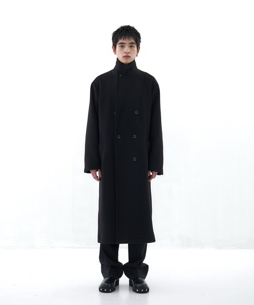 CONZ（コンズ）の「DOUBLE BREASTED CHESTER COAT/ダブルブレストコート/ビーバー加工/CONZ（チェスターコート・メンズ・ダークグレー/ブラック・3/1/2）」の18枚目の写真
