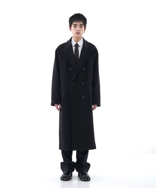 CONZ（コンズ）の「DOUBLE BREASTED CHESTER COAT/ダブルブレストコート/ビーバー加工/CONZ（チェスターコート・メンズ・ダークグレー/ブラック・3/1/2）」の21枚目の写真