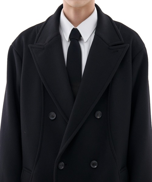 CONZ（コンズ）の「DOUBLE BREASTED CHESTER COAT/ダブルブレストコート/ビーバー加工/CONZ（チェスターコート・メンズ・ダークグレー/ブラック・3/1/2）」の15枚目の写真