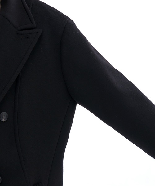 CONZ（コンズ）の「DOUBLE BREASTED CHESTER COAT/ダブルブレストコート/ビーバー加工/CONZ（チェスターコート・メンズ・ダークグレー/ブラック・3/1/2）」の14枚目の写真