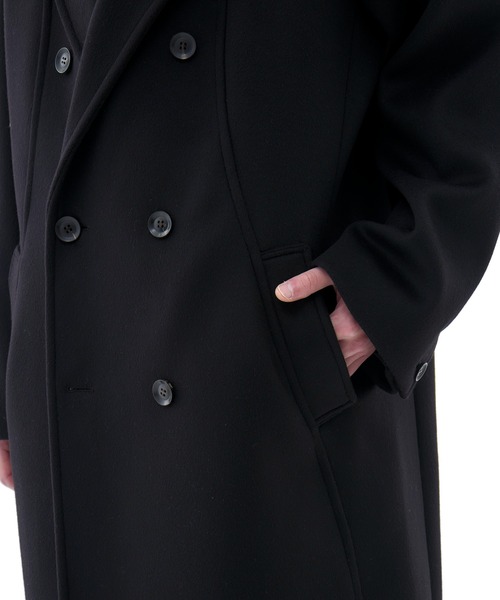 CONZ（コンズ）の「DOUBLE BREASTED CHESTER COAT/ダブルブレストコート/ビーバー加工/CONZ（チェスターコート・メンズ・ダークグレー/ブラック・3/1/2）」の12枚目の写真