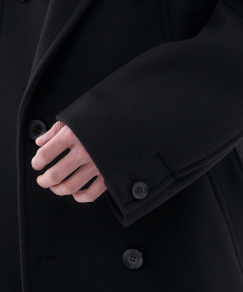 CONZ（コンズ）の「DOUBLE BREASTED CHESTER COAT/ダブルブレストコート/ビーバー加工/CONZ（チェスターコート・メンズ・ダークグレー/ブラック・3/1/2）」の10枚目の写真