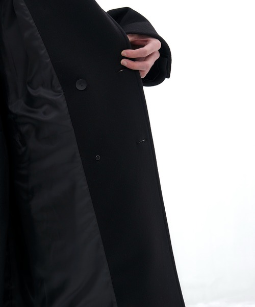 CONZ（コンズ）の「DOUBLE BREASTED CHESTER COAT/ダブルブレストコート/ビーバー加工/CONZ（チェスターコート・メンズ・ダークグレー/ブラック・3/1/2）」の9枚目の写真