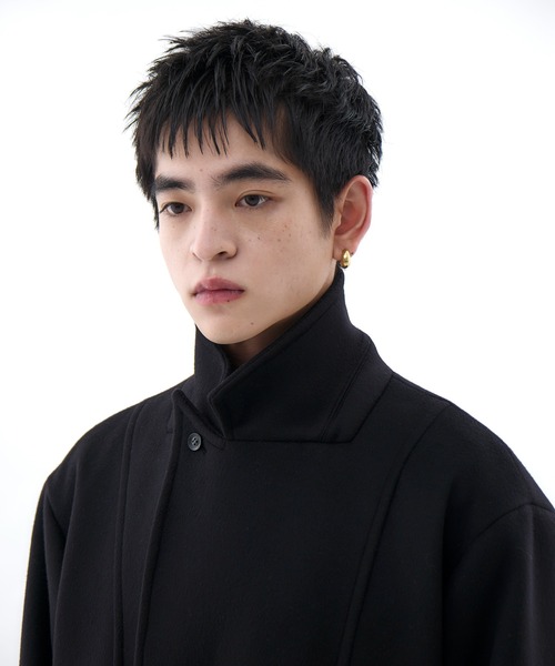 CONZ（コンズ）の「DOUBLE BREASTED CHESTER COAT/ダブルブレストコート/ビーバー加工/CONZ（チェスターコート・メンズ・ダークグレー/ブラック・3/1/2）」の8枚目の写真
