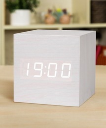 almo（アルモ）の「キューブ型　木製置き時計(BL)（置時計）」