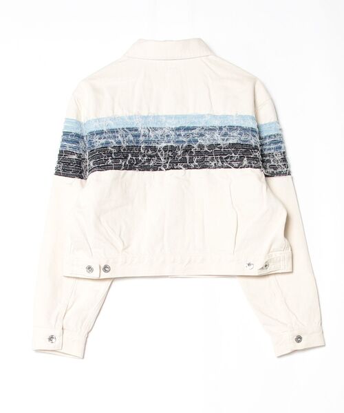 DOUBLE STANDARD CLOTHING(ダブルスタンダードクロージング)の「12.5oz グラデーションデニムジャケット(デニムジャケット・レディース・アイボリー・38/36)」の2枚目の写真