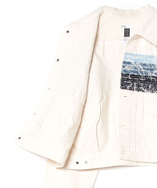 DOUBLE STANDARD CLOTHING(ダブルスタンダードクロージング)の「12.5oz グラデーションデニムジャケット(デニムジャケット・レディース・アイボリー・38/36)」の3枚目の写真
