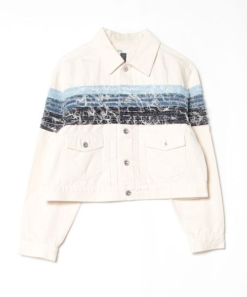 DOUBLE STANDARD CLOTHING(ダブルスタンダードクロージング)の「12.5oz グラデーションデニムジャケット(デニムジャケット・レディース・アイボリー・38/36)」の17枚目の写真