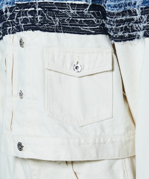 DOUBLE STANDARD CLOTHING(ダブルスタンダードクロージング)の「12.5oz グラデーションデニムジャケット(デニムジャケット・レディース・アイボリー・38/36)」の10枚目の写真