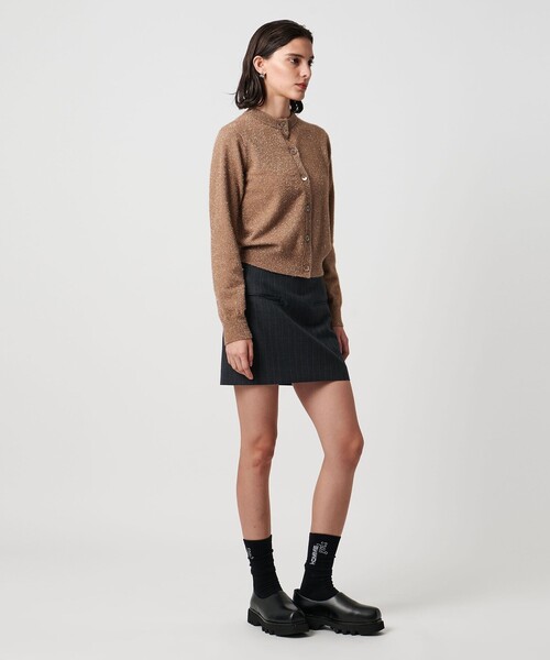 H　BEAUTY&YOUTH UNITED ARROWS（エイチビューティーアンドユースユナイテッドアローズ）の「＜H＞ナイロン スパークル ニット カーディガン（カーディガン/ボレロ・レディース・ネイビー/モカ/ライトブルー・FREE）」の7枚目の写真